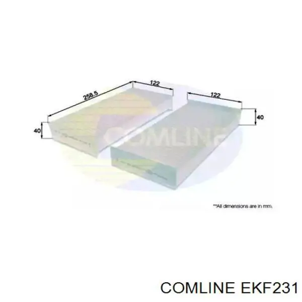 Фильтр салона EKF231 Comline