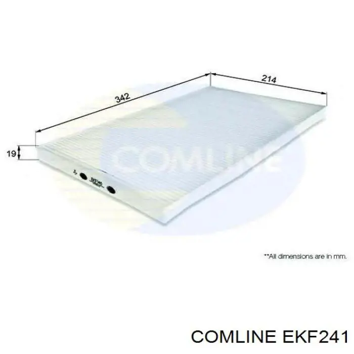 Купить EKF241 Comline Фильтр салона угольный