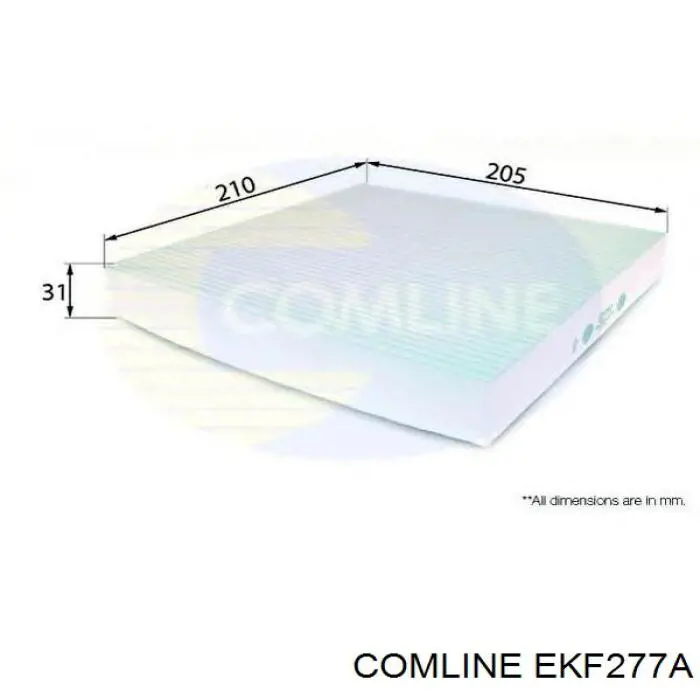 Купить EKF277A Comline Фильтр салона угольный