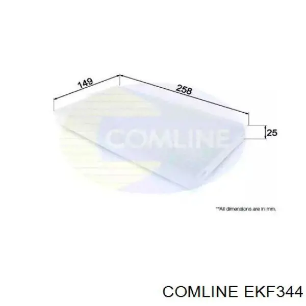 Фильтр салона EKF344 Comline