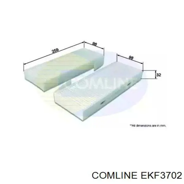 EKF3702 Comline filtro de salão