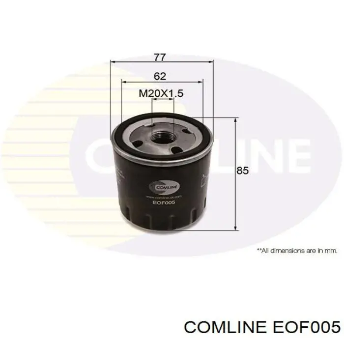 Фильтр очистки масла центробежный Comline EOF005 цена, от 3.75 USD