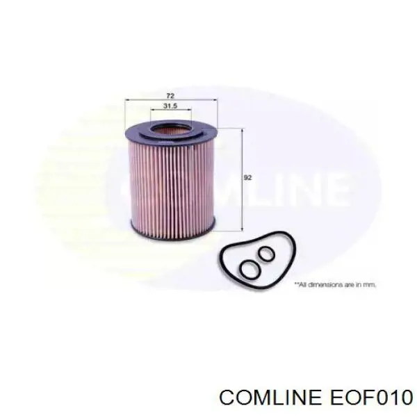 EOF010 Comline filtro de óleo