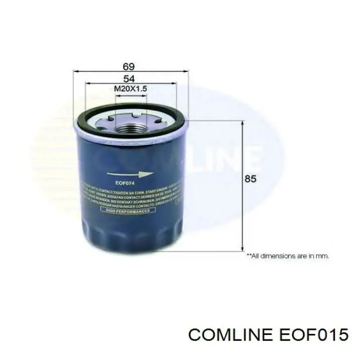 Фильтр очистки масла центробежный Comline EOF015 цена, от 4.05 USD