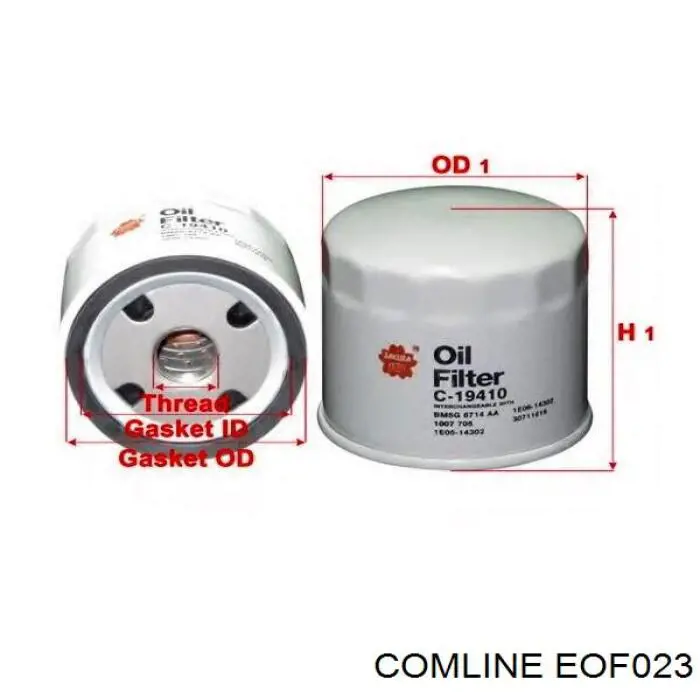 Filtro de aceite EOF023 Comline