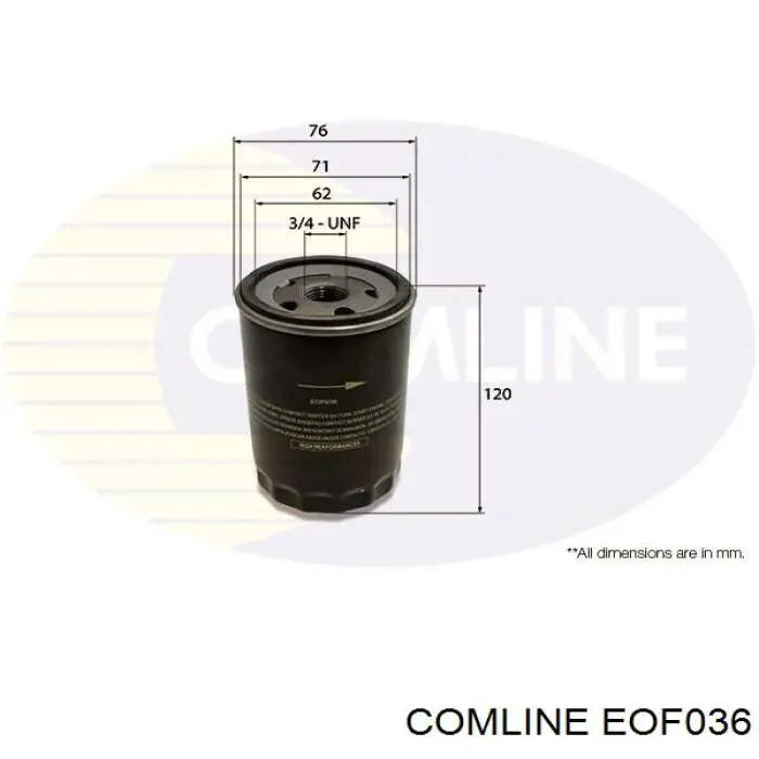 Фильтр очистки масла центробежный Comline EOF036 цена, от 4.69 USD