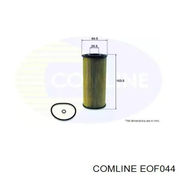 EOF044 Comline filtro de óleo