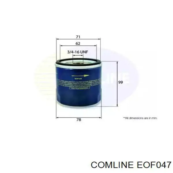 EOF047 Comline масляный фильтр