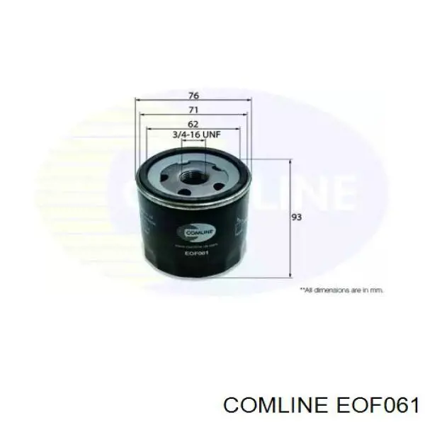 EOF061 Comline масляный фильтр