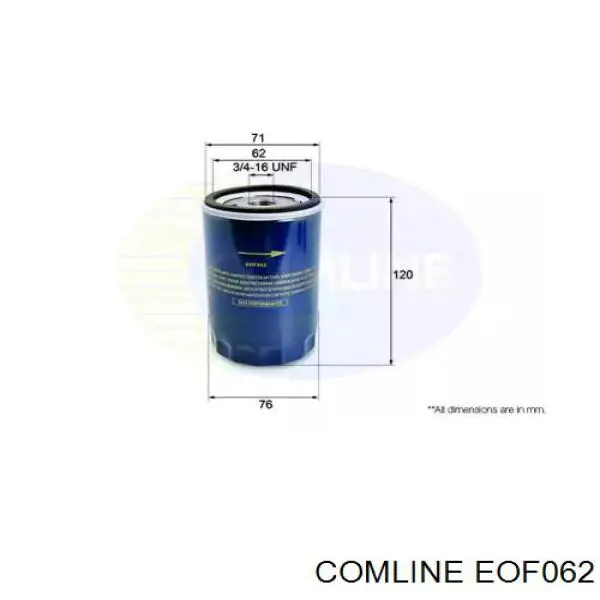 EOF062 Comline масляный фильтр