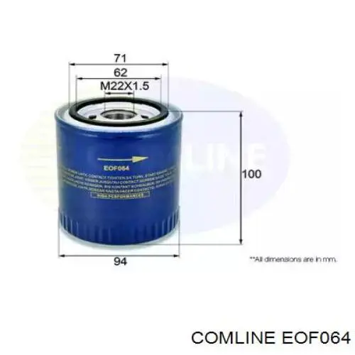 EOF064 Comline filtro de óleo