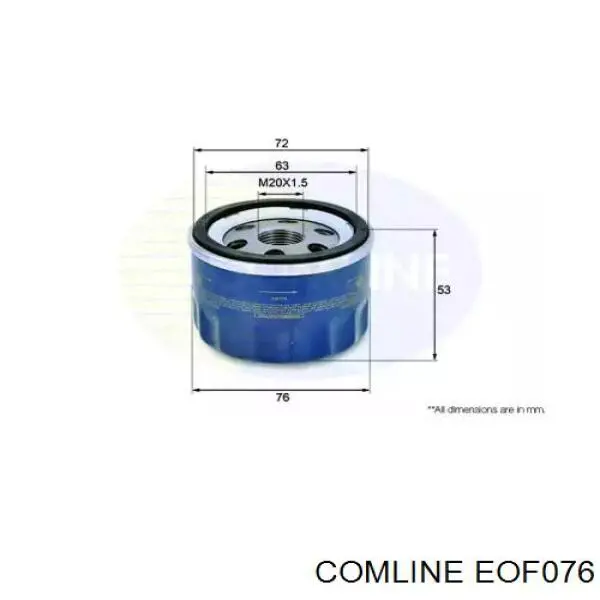 EOF076 Comline масляный фильтр