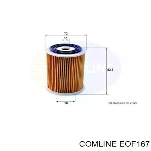 EOF167 Comline масляный фильтр