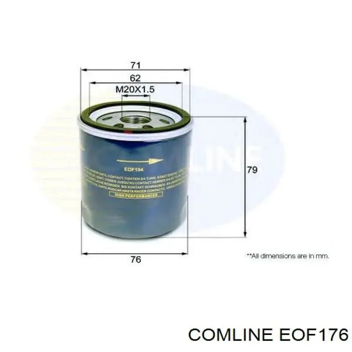Купить EOF176 Comline Фильтр центробежный очистки масла
