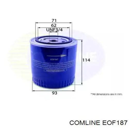 EOF187 Comline масляный фильтр