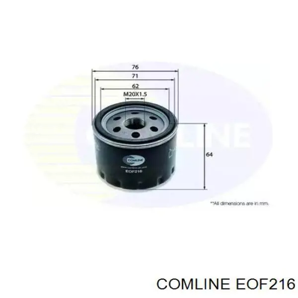 Масляный фильтр EOF216 Comline