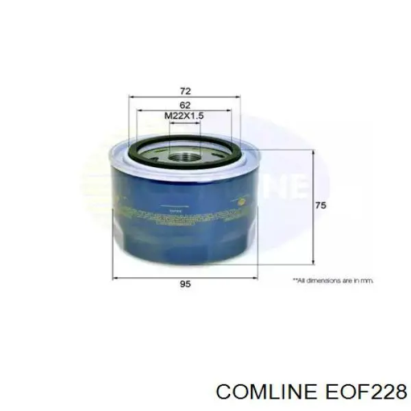 EOF228 Comline масляный фильтр
