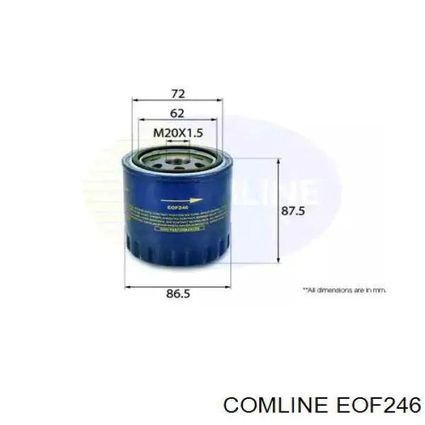 Масляный фильтр EOF246 Comline