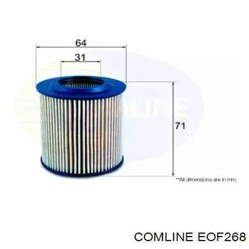 EOF268 Comline масляный фильтр