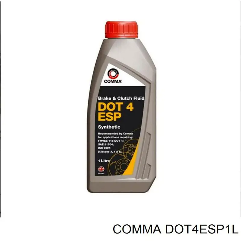 Тормозная жидкость DOT4ESP1L COMMA
