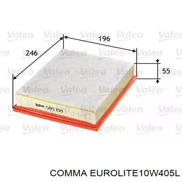 Масло автомобильное Comma EUROLITE10W405L цена, от 39.21 USD