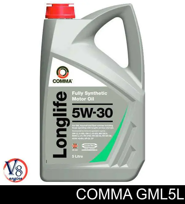 Моторное масло Comma LongLife 5W-30 Синтетическое 5л (GML5L)