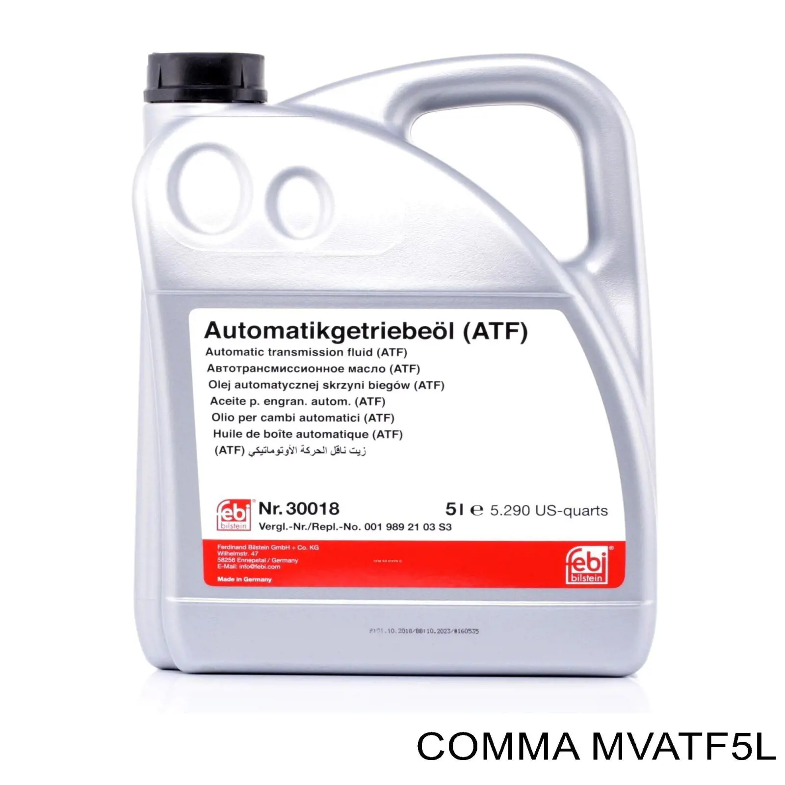 Масло трансмиссионное Comma MVATF5L цена, от 57.29 USD