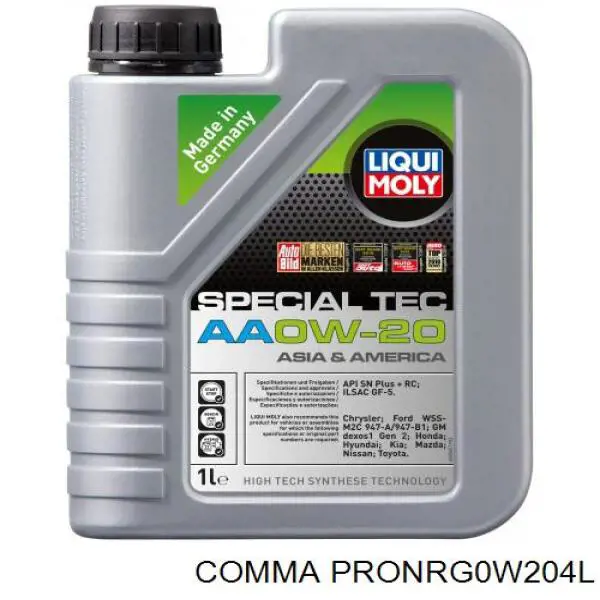 Моторное масло Comma (PRONRG0W204L)