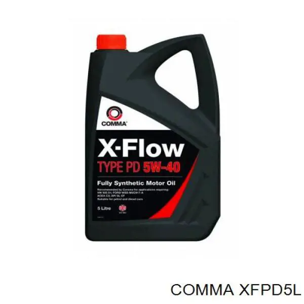 Моторное масло Comma X-FLOW TYPE PD 5W-40 Синтетическое 5л (XFPD5L)