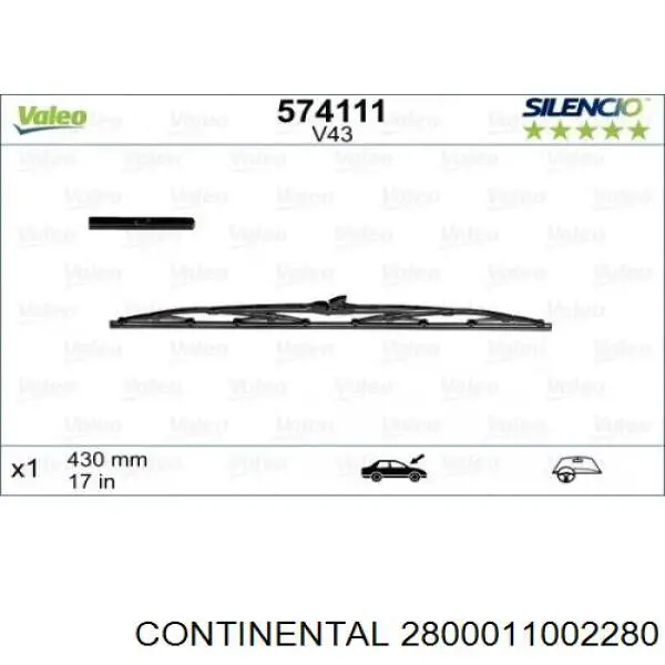 Щетка-дворник лобового стекла, пассажирская Continental/Siemens 2800011002280 цена, от 10.22 USD