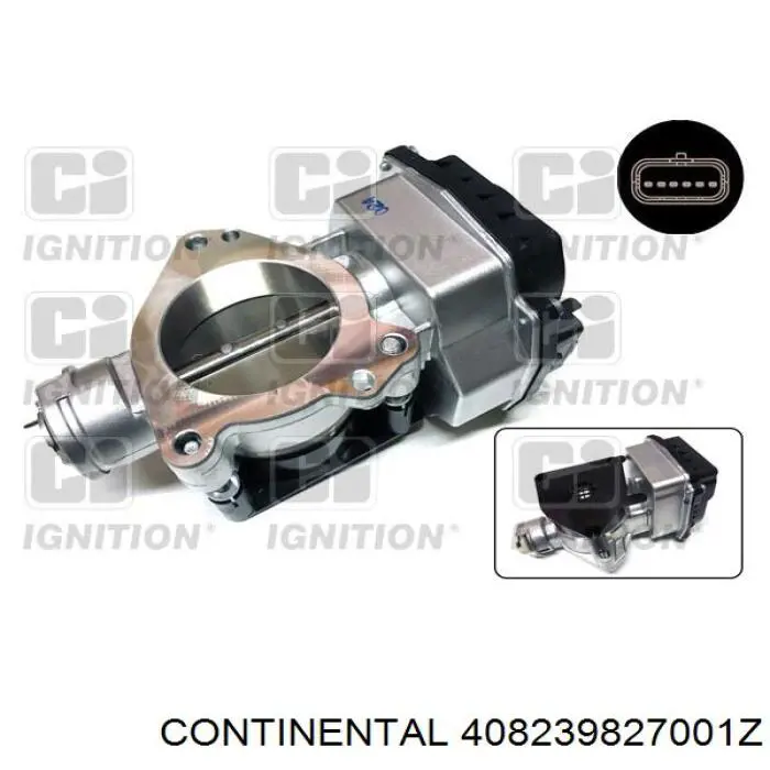 Cuerpo de mariposa completo 408239827001Z Continental/Siemens