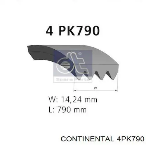 Клиновый ремень Continental/Siemens 4PK790 цена, от 6.49 USD