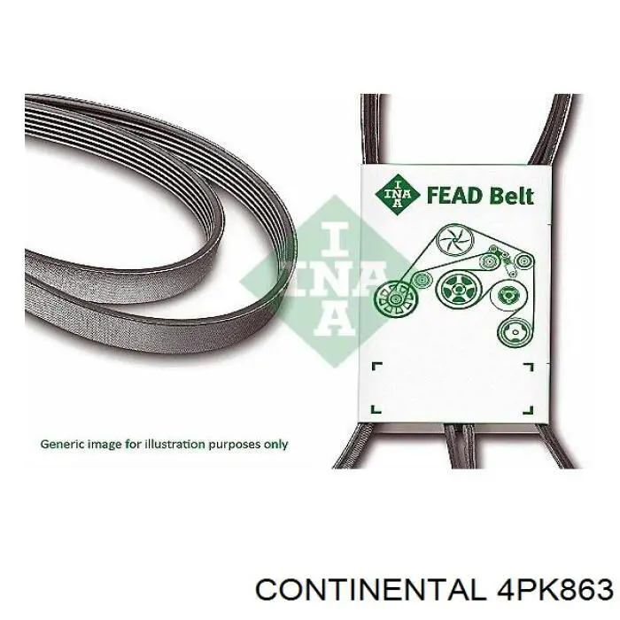 Клиновый ремень Continental/Siemens 4PK863 цена, от 8.12 USD