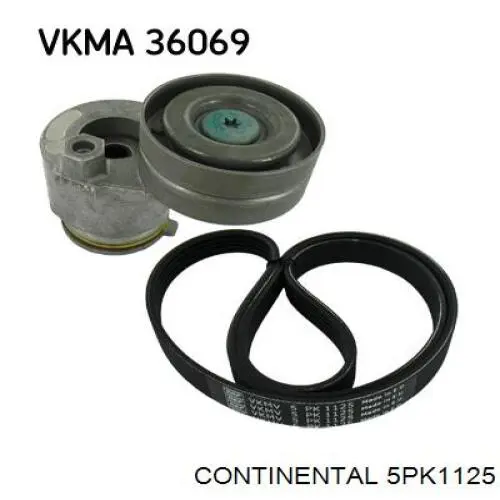 Ремень генератора 5PK1125 Continental/Siemens