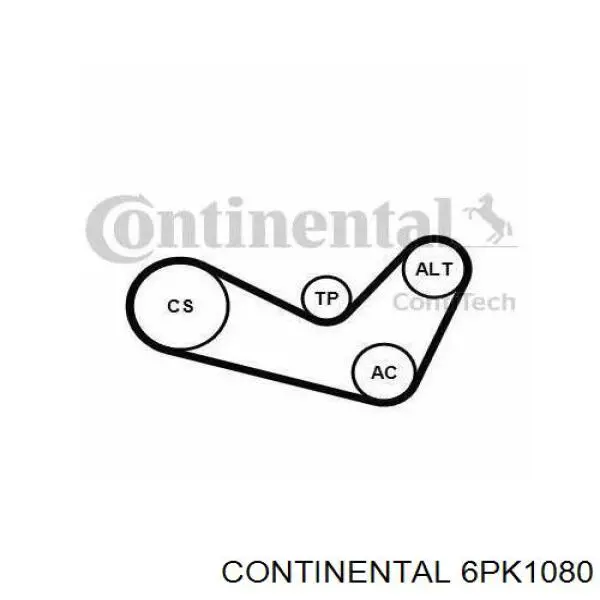 6PK1080 Continental/Siemens ремень генератора