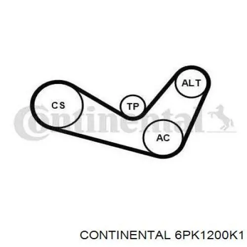 Купить 6PK1200K1 Continental/Siemens Ремень приводной