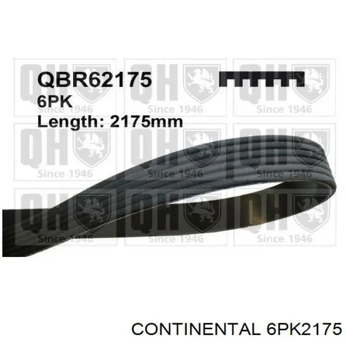 Ремень генератора 6PK2175 Continental/Siemens