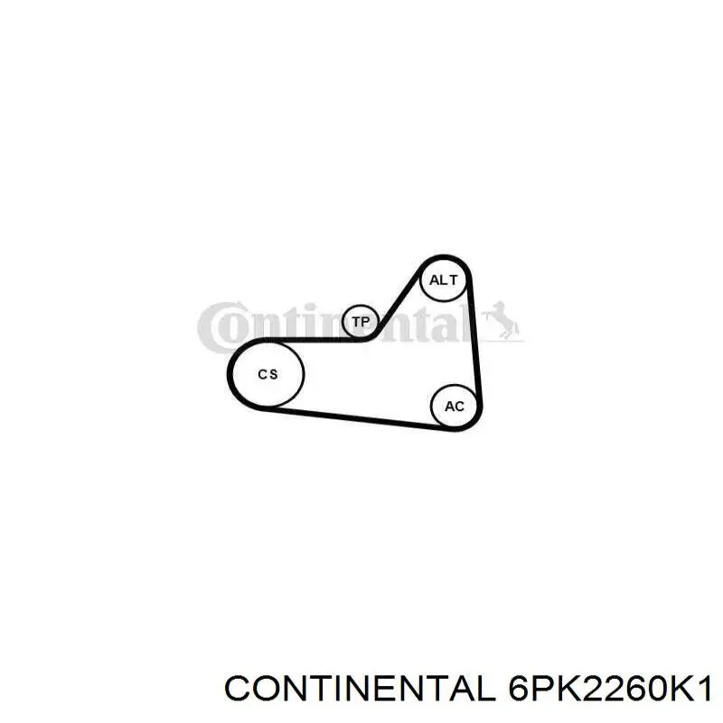 Купить 6PK2260K1 Continental/Siemens Ремень приводной