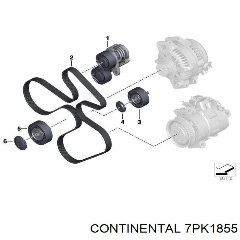 7PK1855 Continental/Siemens correia dos conjuntos de transmissão