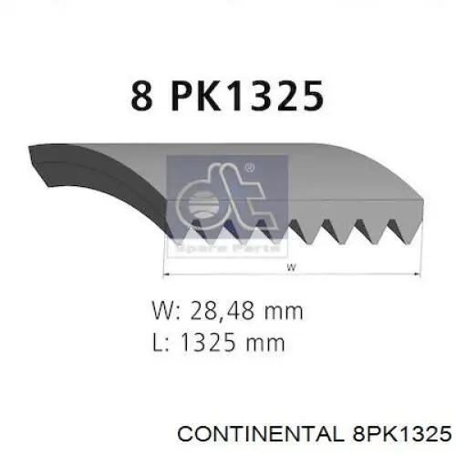 Клиновый ремень Continental/Siemens 8PK1325 цена, от 17.14 USD