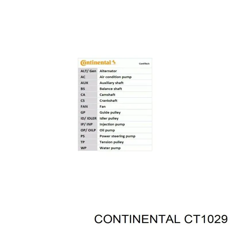 CT1029 Continental/Siemens Ремень двигателя