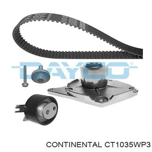 ГРМ ремни, комплект Continental/Siemens CT1035WP3 цена, от 92.08 USD