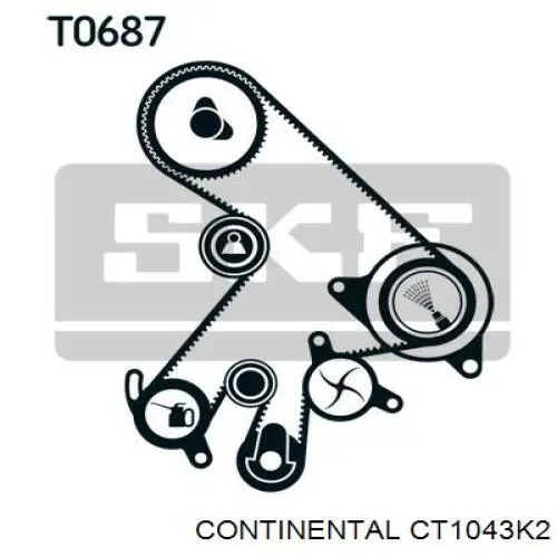 Купить CT1043K2 Continental/Siemens Комплект ГРМ