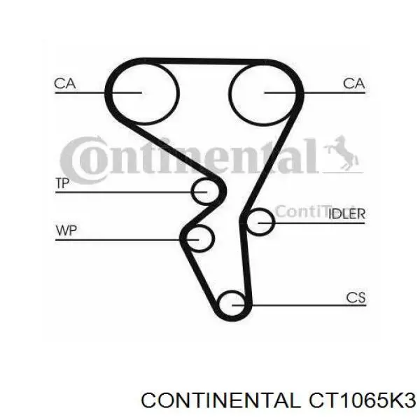 Kit correa de distribución CT1065K3 Continental/Siemens