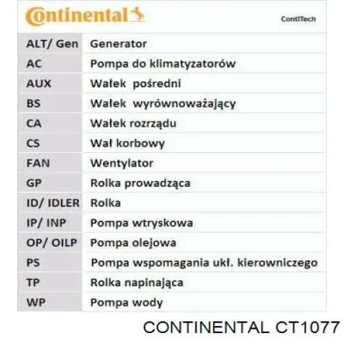 CT1077 Continental/Siemens