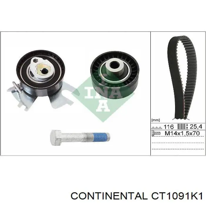 Kit correa de distribución CT1091K1 Continental/Siemens