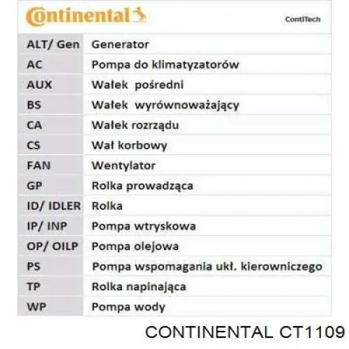 Ремінь балансувального вала CT1109 Continental/Siemens