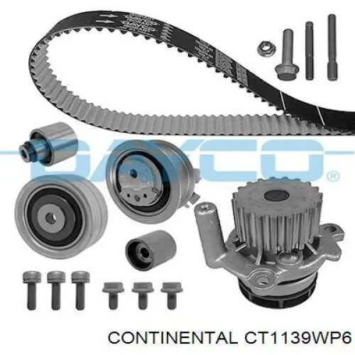 ГРМ ремни, комплект Continental/Siemens CT1139WP6 цена, от 187.49 USD