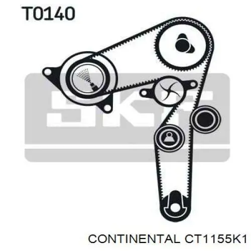 ГРМ ремни, комплект Continental/Siemens CT1155K1 цена, от 77.64 USD