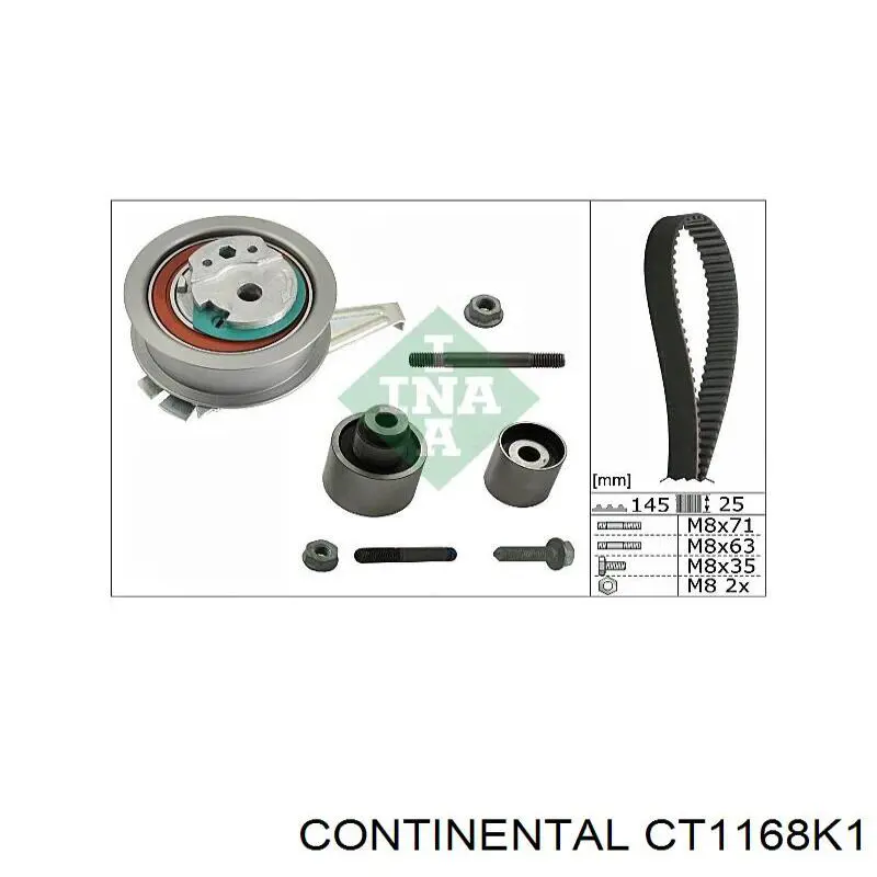 ГРМ ремни, комплект Continental/Siemens CT1168K1 цена, от 104.57 USD